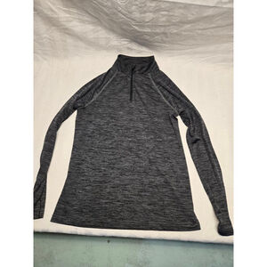 Women's Charles River Apparel Heather Gray Long Sleeve Quarter Zip Size M